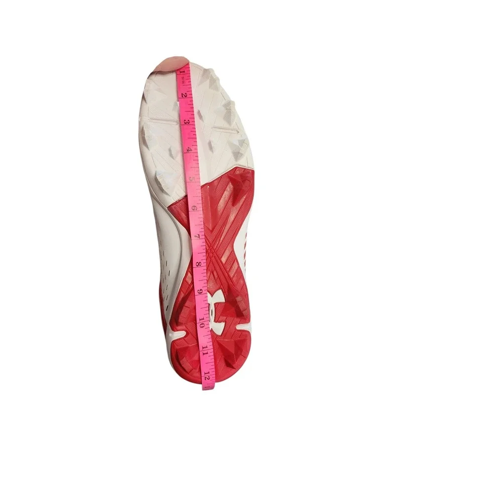 Under‎ Armour Leadoff Baseball Cleats Mens 12 Red White Excellent